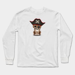 Cute Baby Cheetah Cub Pirate Long Sleeve T-Shirt